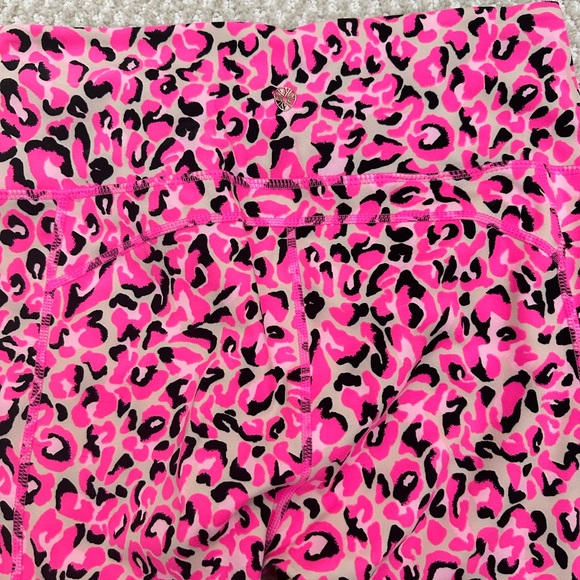 Lilly Pulitzer Weekender High Rise Leggings Pink Leopard M - Picture 5 of 7